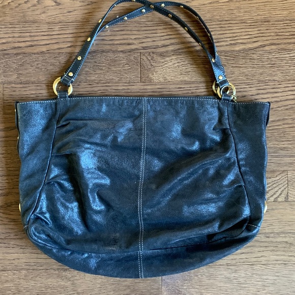 Fossil studded genuine leather bag - Picture 2 of 4